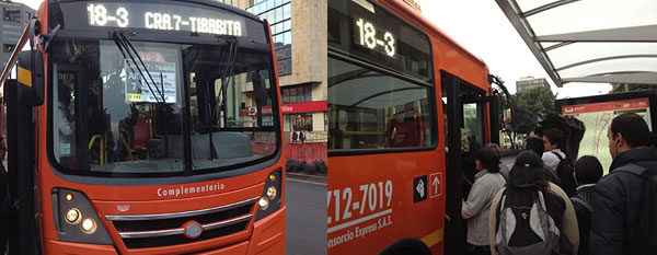 Bus complementario para en calle 76