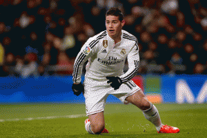 James Rodríguez, volante estrella del Real Madrid.