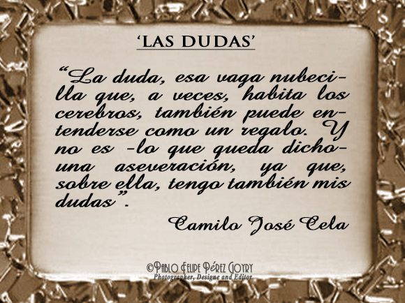 Reflexión 105_Las Dudas_Camilo José Cela