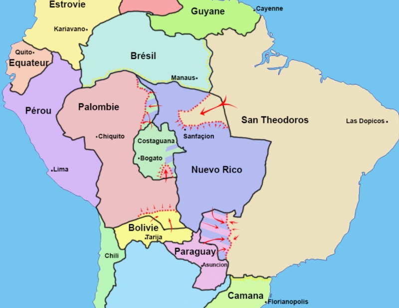 Mapa de Suramérica Estrovie