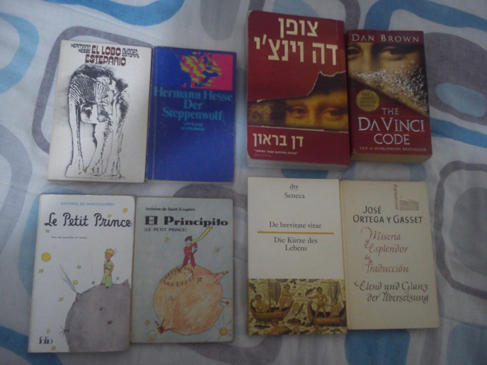 Libros en diferentes idiomas