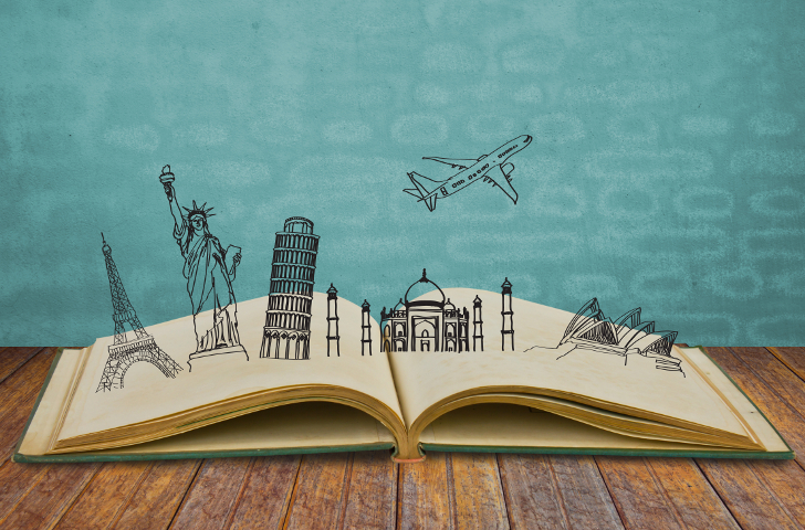 Libros para colorear en  para quienes aman los viajes