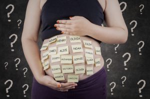 Pregnant woman finding baby names