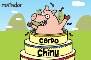 Chinu / Cerdo. Matador, caricaturista