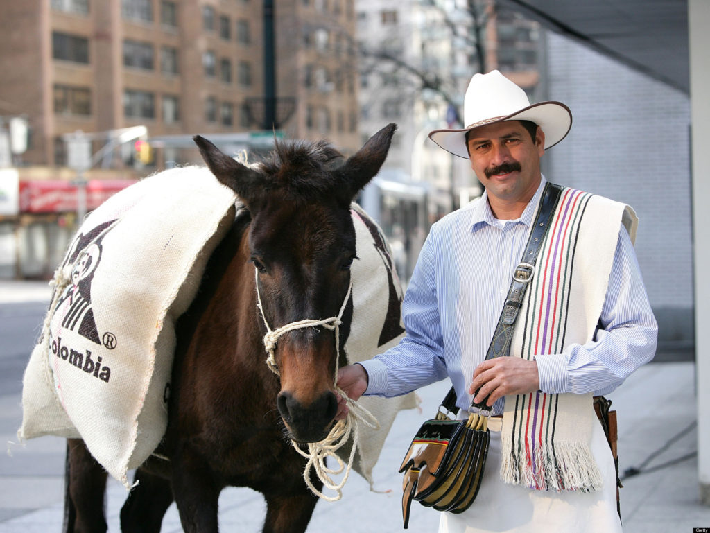 Juan Valdez Visits New York To Hand Out Cups Of 100