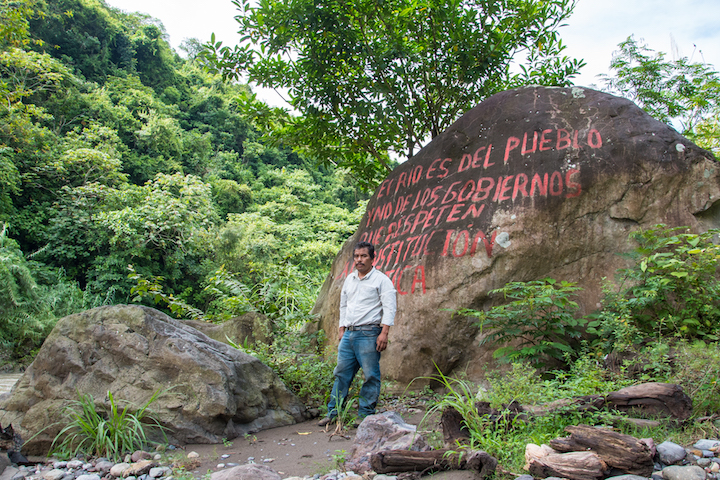“Guardianes del Río Ajajalpan” llevan más de cuatro años luchando contra la instalación de la hidroeléctrica en el río Ajajalpan. Foto: Martina Zoldos.
