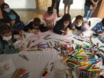 Niños en taller de escritura, Feria del Libro Pasto.