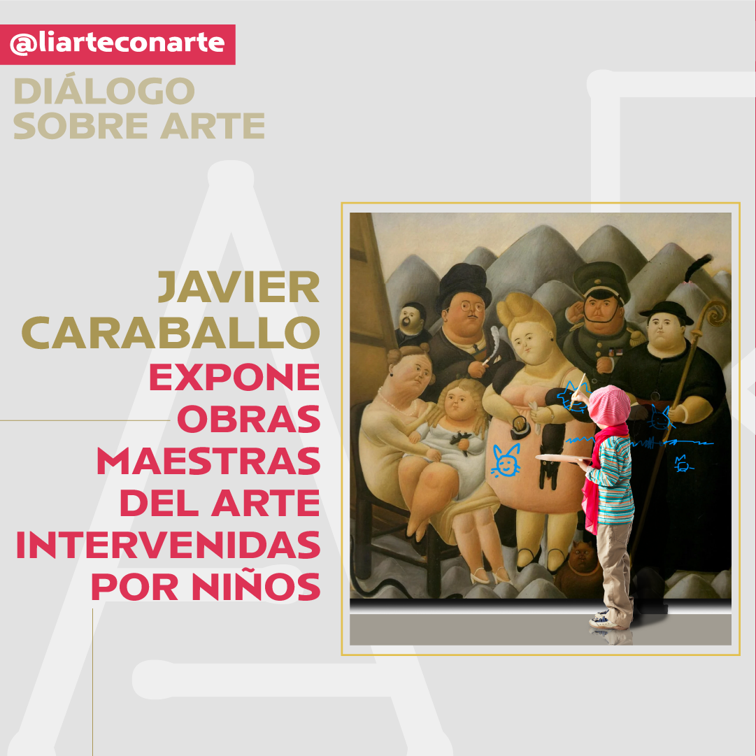 Javier Caraballo expone obras maestras del arte intervenidas por niños
