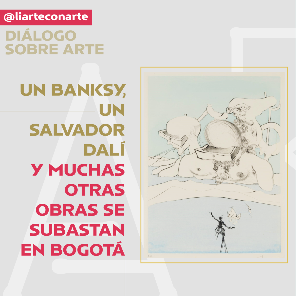 Un Banksy, un Salvador Dalí y muchas otras obras se subastan en Bogotá