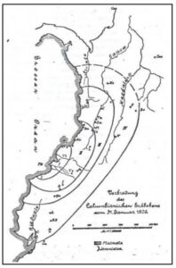 Extensión del terremoto de 1906,  Rudolph & Szirtes.