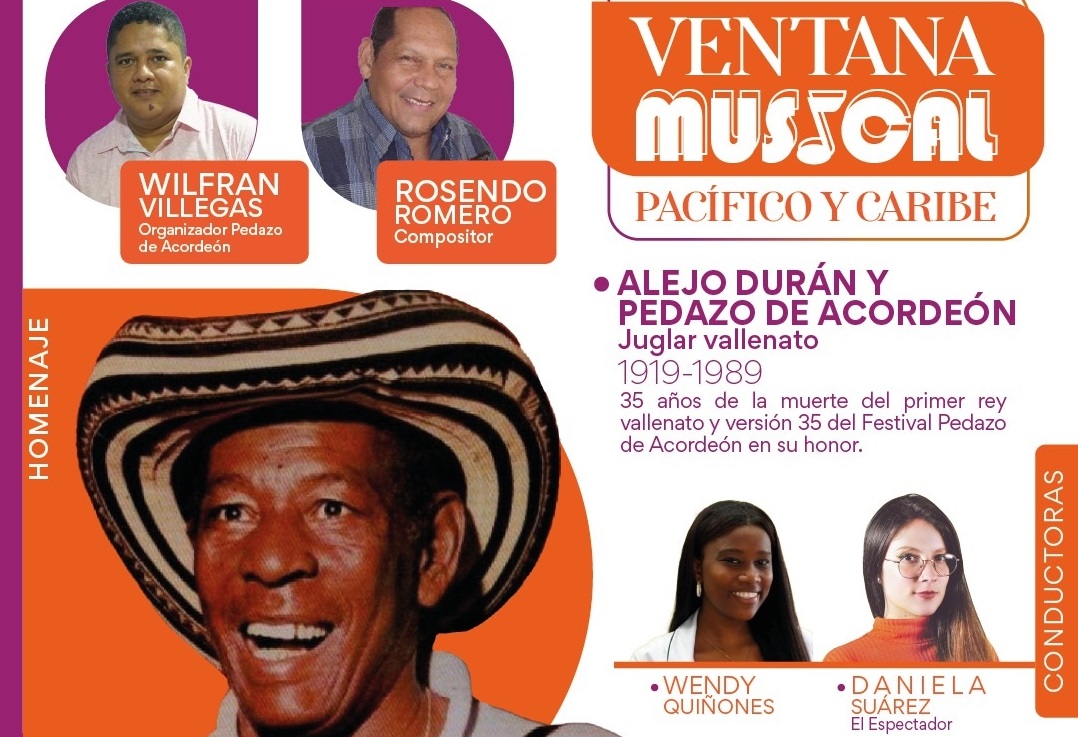 Alejo Durán in memoriam y 35 Festival Pedazo de Acordeón en Ventana musical Pacífico y Caribe por El Espectador