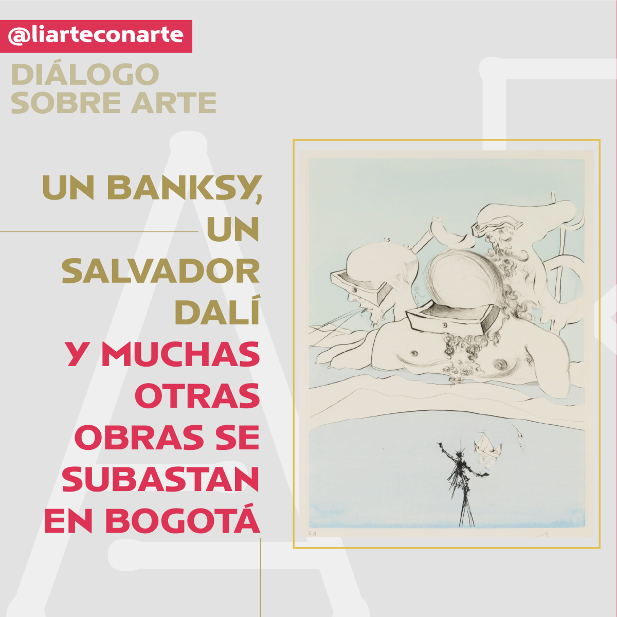 Un Banksy, un Salvador Dalí y muchas otras obras se subastan en Bogotá