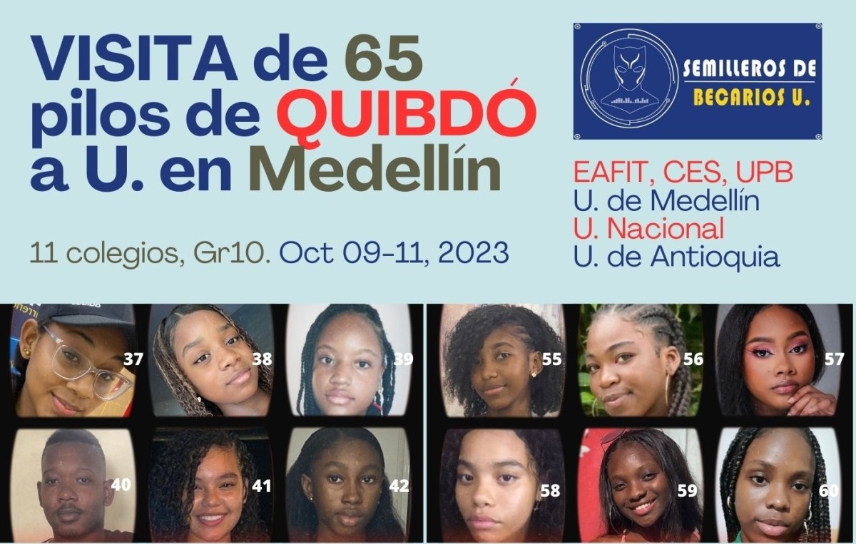 65 pilos de Quibdó visitarán universidades de alta calidad en Medellín