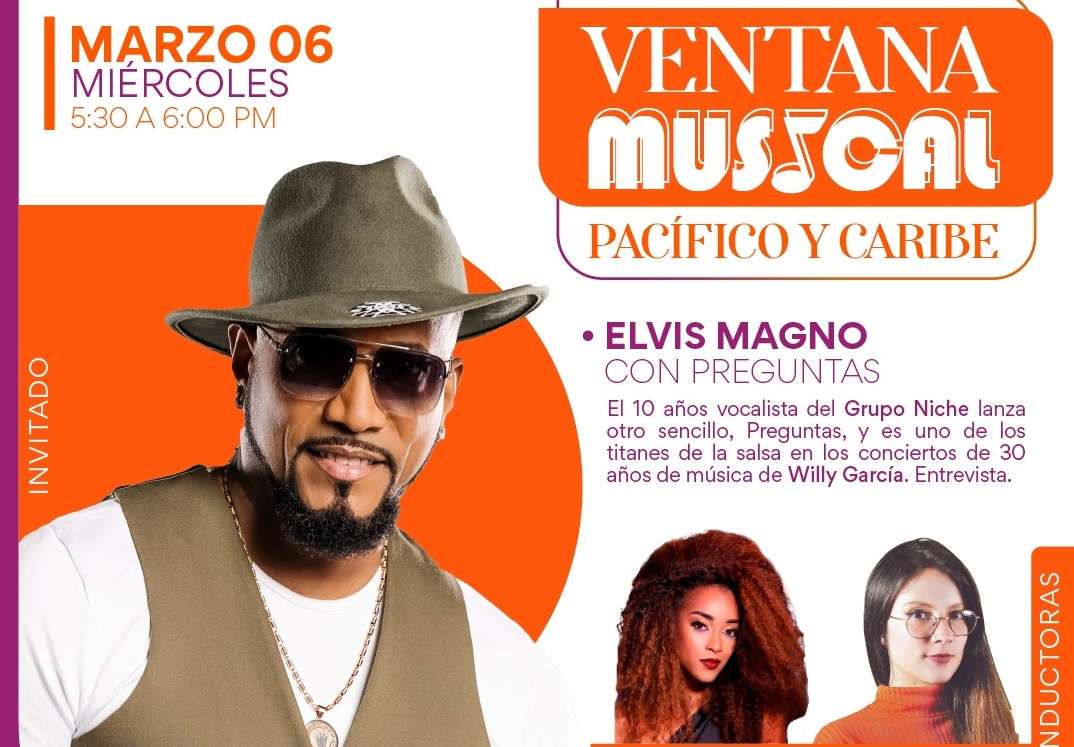 Salsero Elvis Magno en Ventana musical Pacífico y Caribe por El Espectador