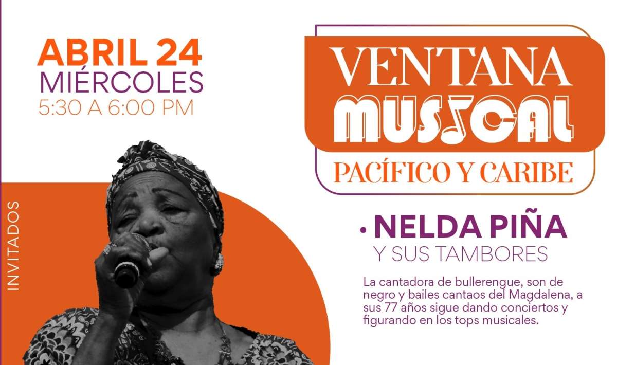Cantadora Nelda Piña  en “Ventana musical Pacífico y Caribe” por El Espectador