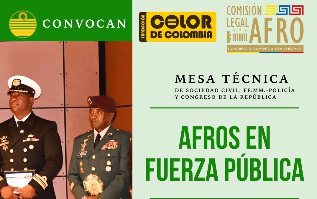 “Afros en Fuerza Pública”: mesa técnica en Congreso de la República