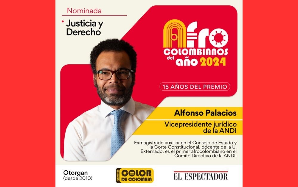 Alfonso Palacios, de la @ANDI_Colombia, nominado en Afrocolombianos del Año 2024, de @elespectador y Fundación @ColordeColombia