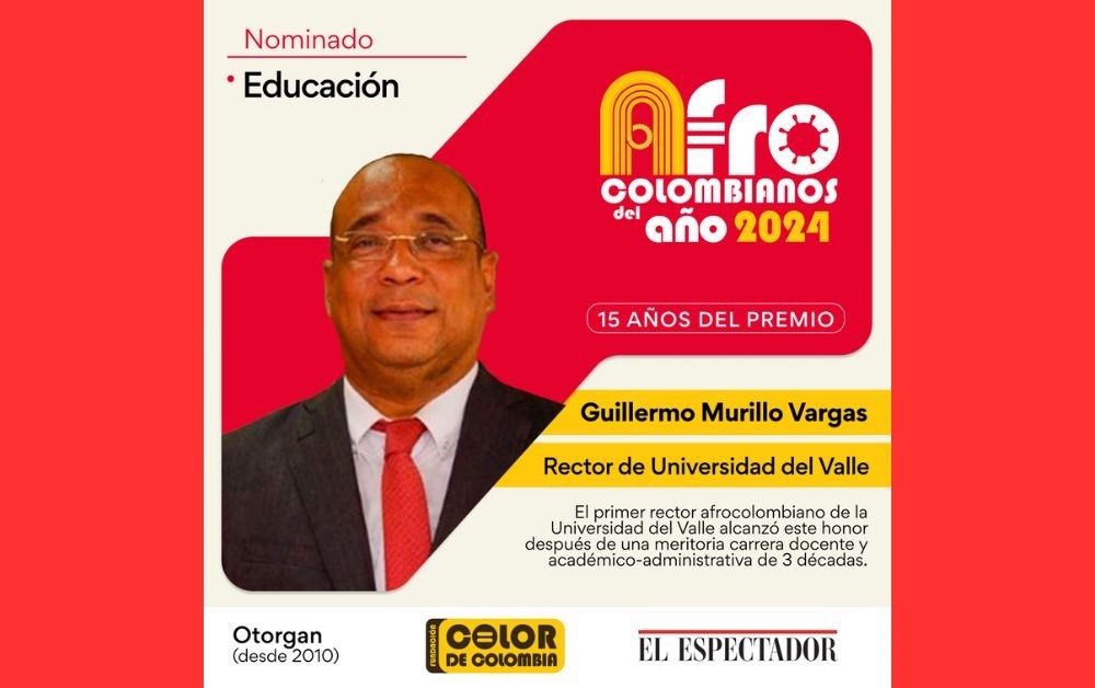Guillermo Murillo, rector de @UniValleCol, nominado en Afrocolombianos del Año 2024, de @elespectador y Fundación @ColordeColombia