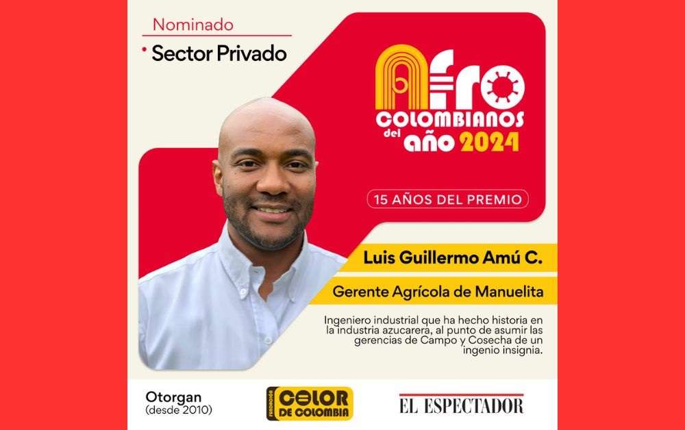 Luis Guillermo Amú, de @Manuelita160, nominado en Afrocolombianos del Año 2024, de @elespectador y Fundación @ColordeColombia