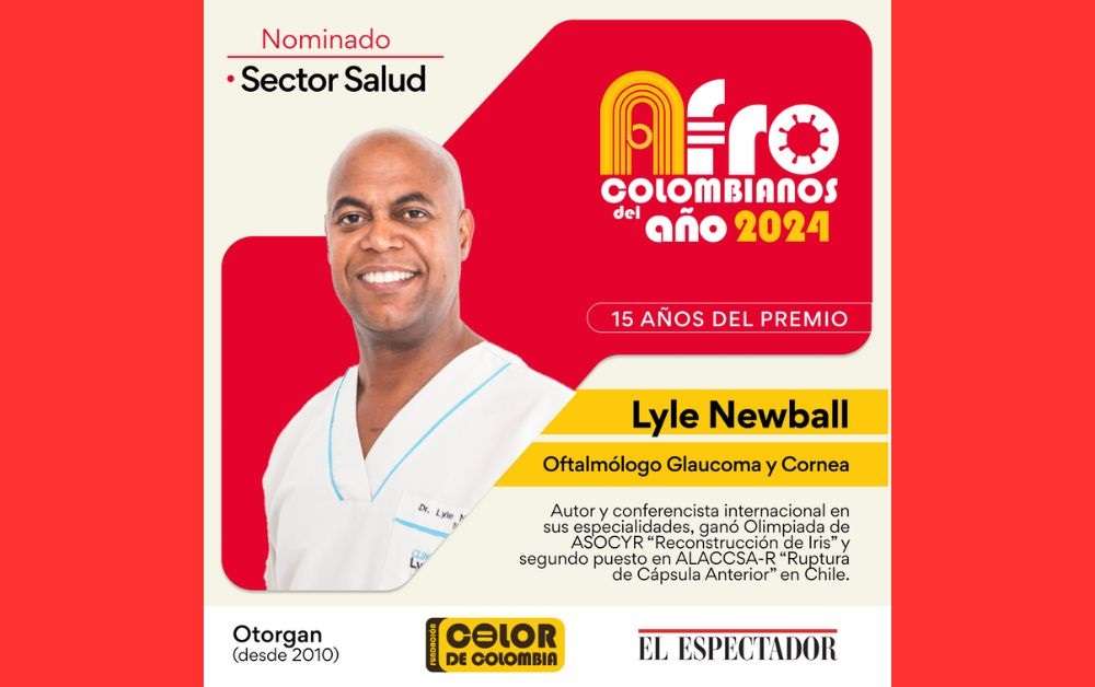 Oftalmólogo Lyle Newball, nominado en Afrocolombianos del Año 2024, de @elespectador y Fundación @ColordeColombia