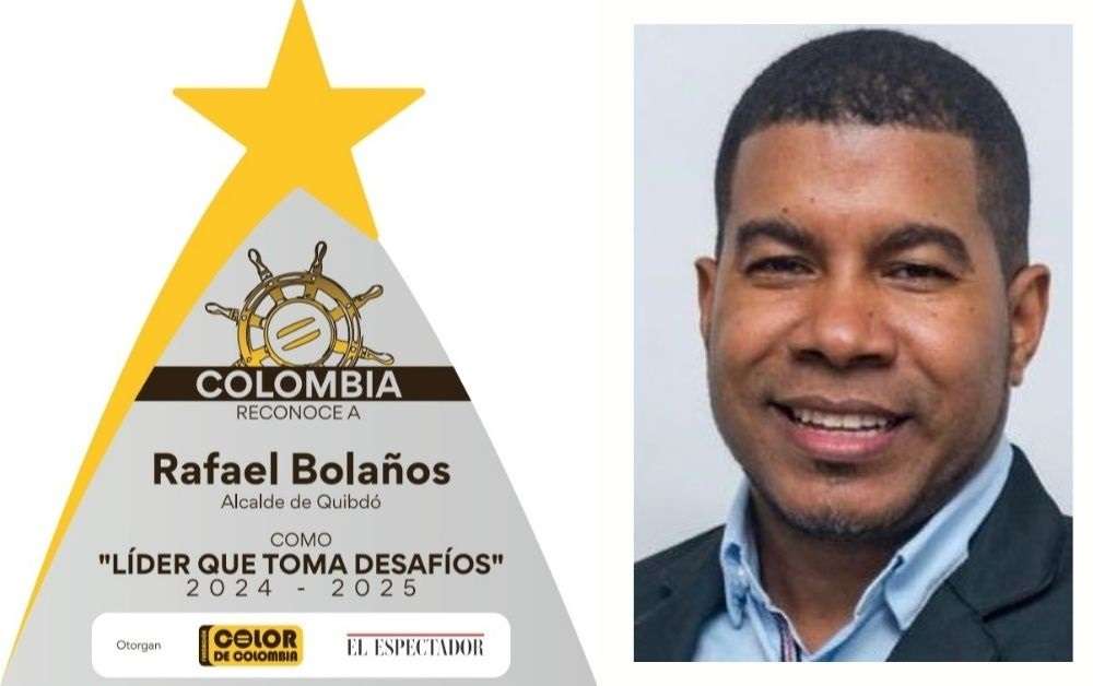 Rafael Bolaños, alcalde de Quibdó, “Líder que toma desafíos”, en Afrocolombianos del Año 2024, de @elespectador y Fundación @ColordeColombia