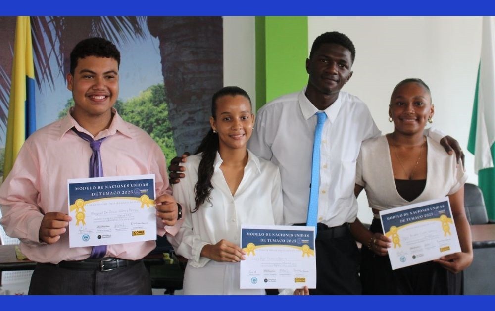 Tumaco: podio del primer Modelo de Naciones Unidas