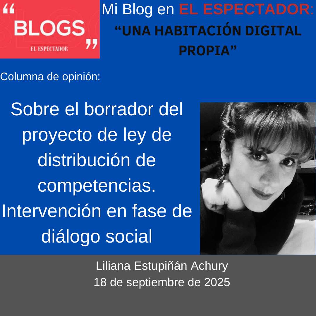 Sobre el borrador del proyecto de ley de distribución de competencias