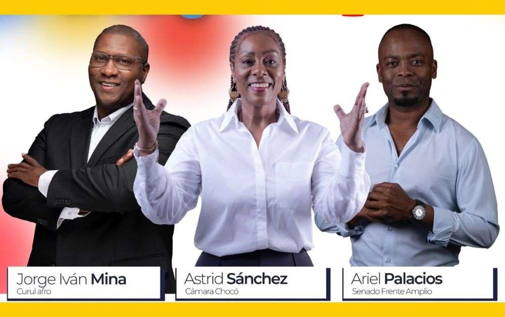 @AstridSanchezM, @ArielPalaciosA y @JorgeIvanMina en streaming de @elespectador con candidatos afrocolombianos al Congreso, 29ene