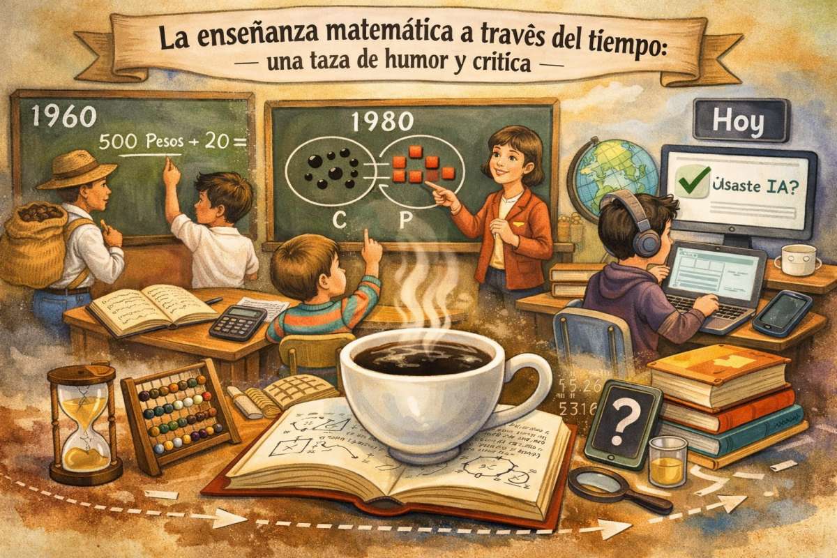 La enseñanza matemática a través del tiempo: una taza de humor y crítica