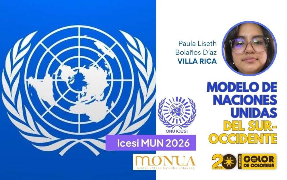 La estudiante pila de Villa Rica, Cauca, que será embajadora en el Modelo de Naciones Unidas del suroccidente colombiano | Fundación Color de Colombia