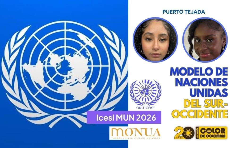 Las dos estudiantes pilas de Puerto Tejada, Cauca, que serán embajadoras en el Modelo de Naciones Unidas del suroccidente colombiano | Fundación Color de Colombia